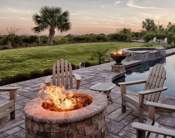 Firepits & retaining walls visual from the company website